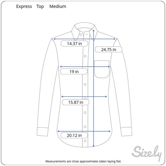 Express Design Studio Womens Top Size M Black Purple Polka Dot Button Up Stretch - Picture 2 of 10